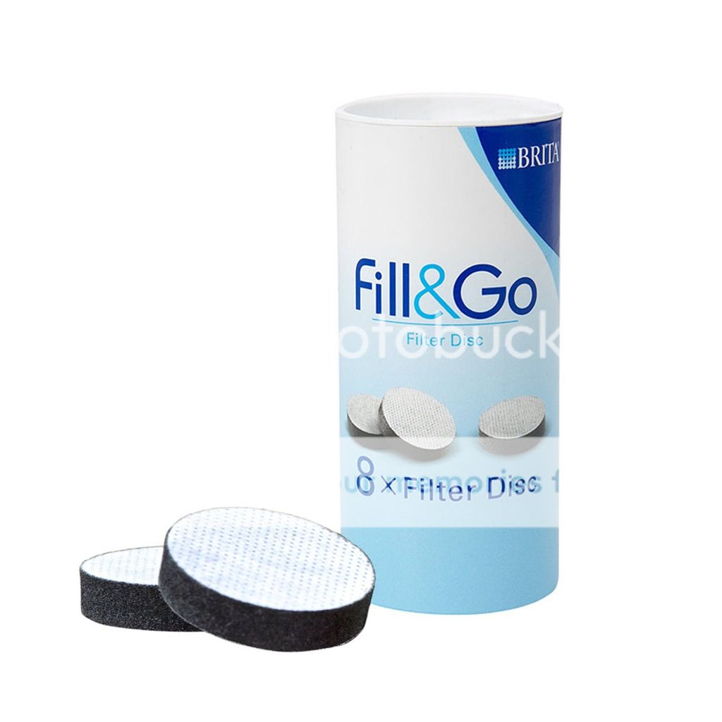 BRITA Fill and Go Water Filter Bottle Filter Disc Refill Cartridge Pack